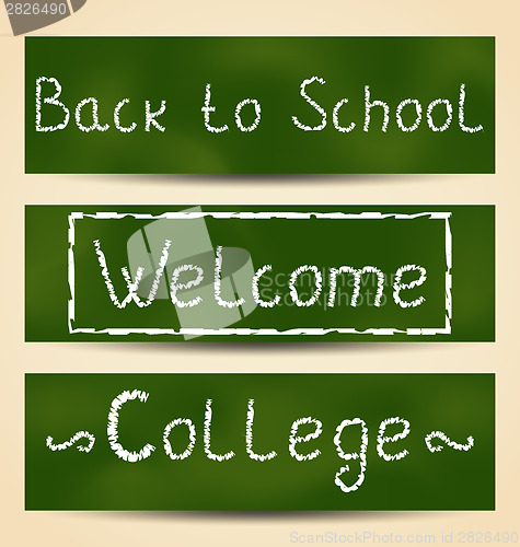Image of Set school card with text