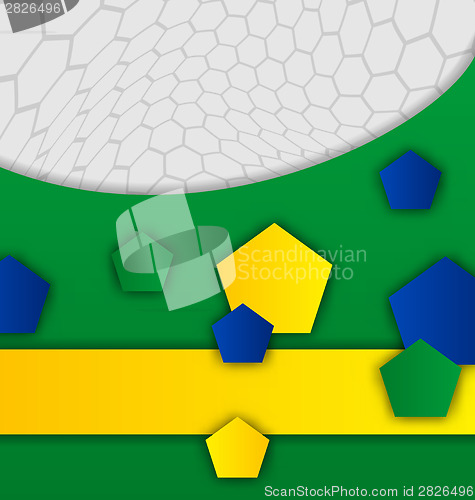 Image of Abstract brazilian background with geometric figures