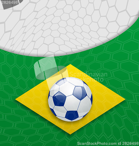 Image of Abstract brazilian background with ball 