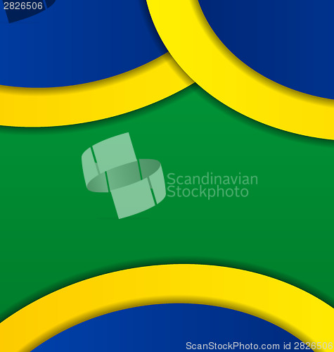 Image of Abstract background in Brazil flag colors