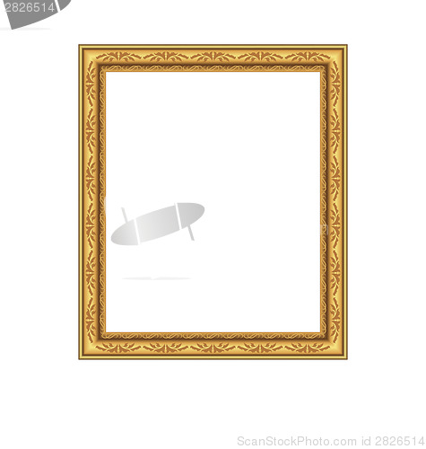 Image of Picture ornate frame isolated on white background