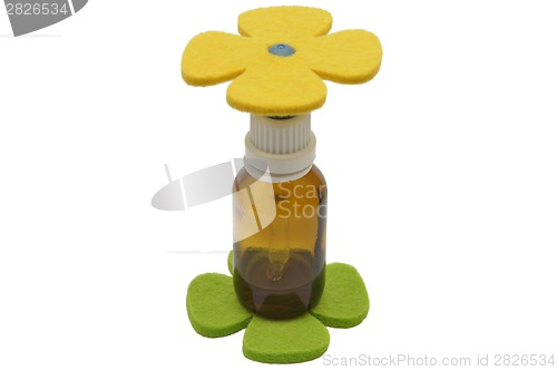 Image of Bach flower remedies and felt decoration