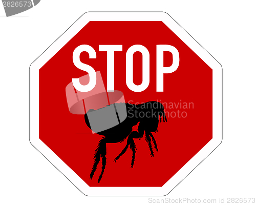 Image of Stop sign for fleas