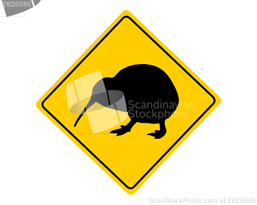 Image of Kiwi warning sign
