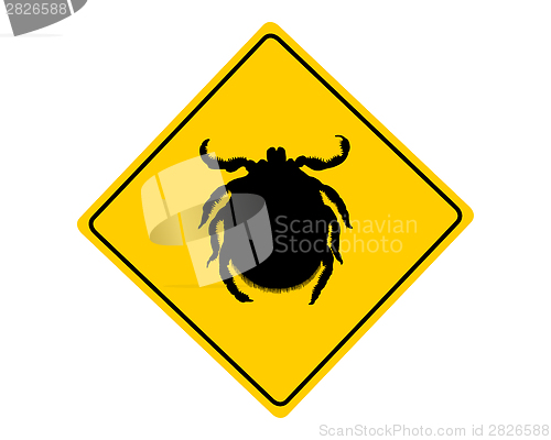 Image of Tick warning sign