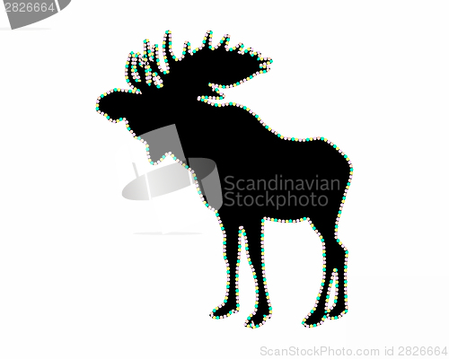 Image of Moose with lucent border strip