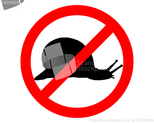 Image of Prohibition sign for slugs