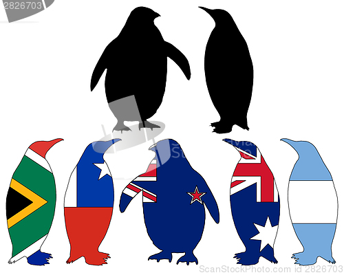 Image of Penguin flags