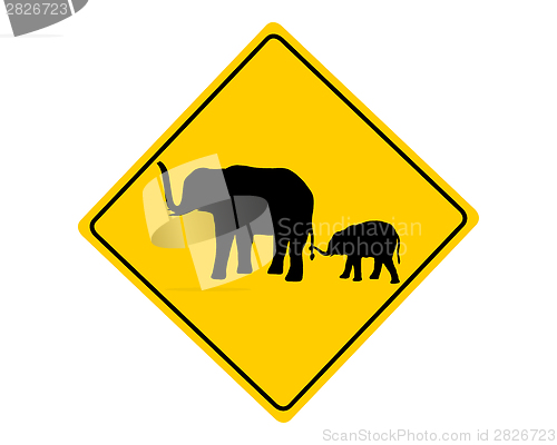 Image of Elephants warning sign