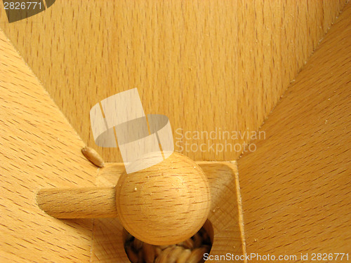 Image of Filled  flour mill with grains to be ground