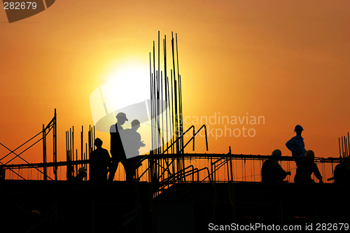 Image of silhouette workers