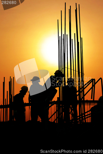 Image of silhouette workers