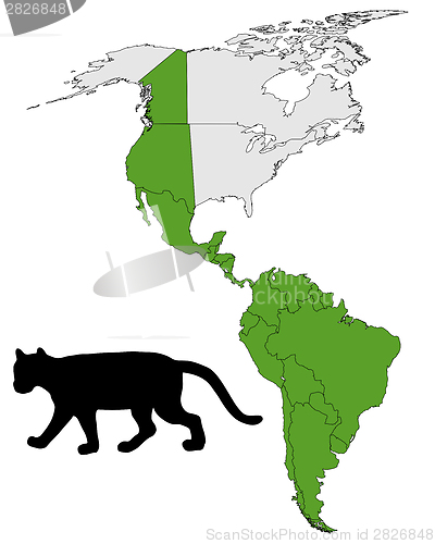 Image of Cougar range map