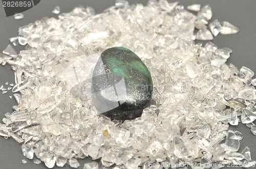 Image of Detailed and colorful image of zoisite mineral