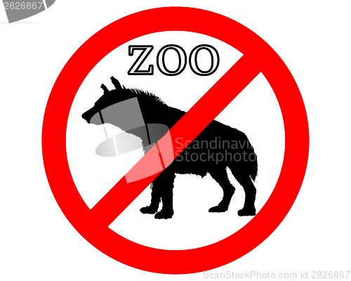 Image of Hyena in zoo prohibited