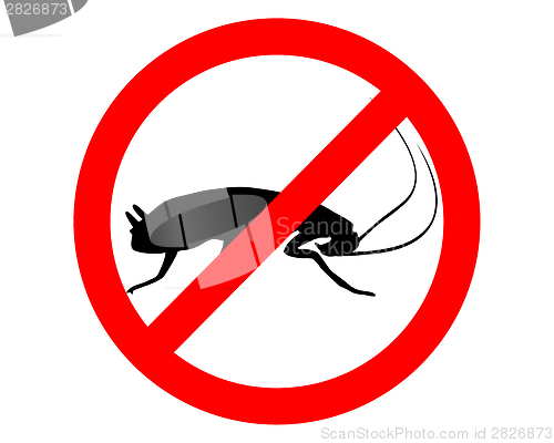 Image of Cockroach prohibition sign