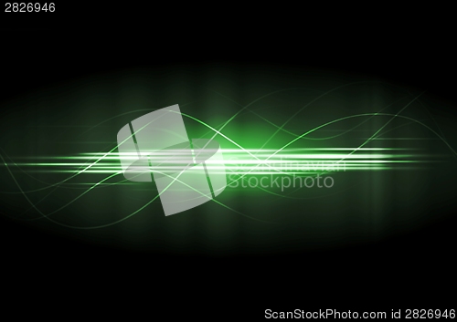 Image of Vector green neon lines