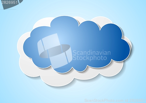 Image of Paper elegant cloud sticker