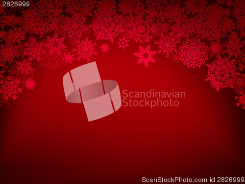 Image of Christmas background with snowflakes. EPS 8