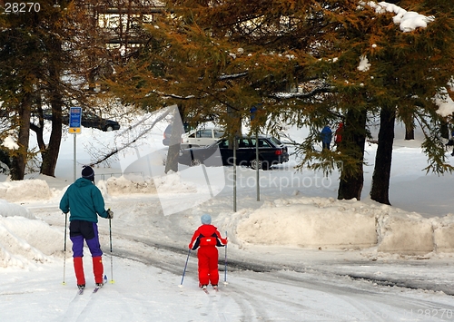 Image of Skiing home