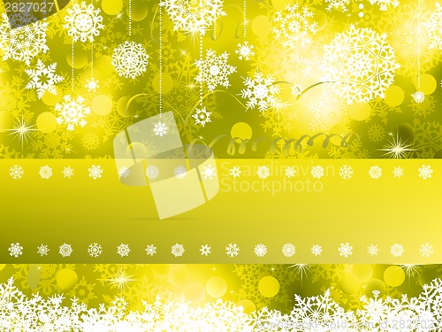 Image of Yellow Christmas background. EPS 8