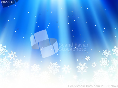 Image of Christmas blue with snow flakes.  + EPS8
