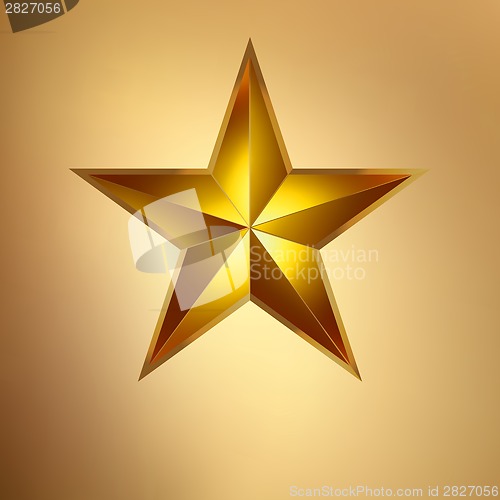 Image of Illustration of a Gold star on gold. EPS 8