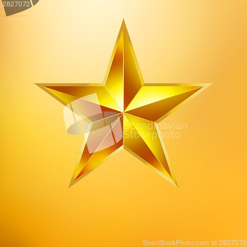 Image of Illustration of a Gold star on gold. EPS 8