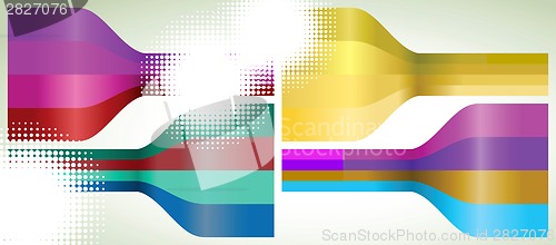 Image of Set of four multicolor lines. EPS 8