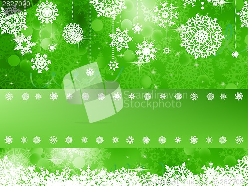 Image of Green Christmas Background. EPS 8