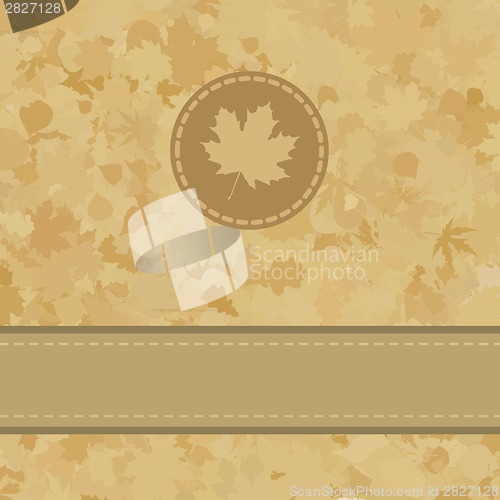 Image of Abstract vector background with brown leafs. EPS 8