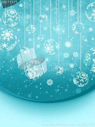Image of Blue elegant christmas snowflakes. EPS 8