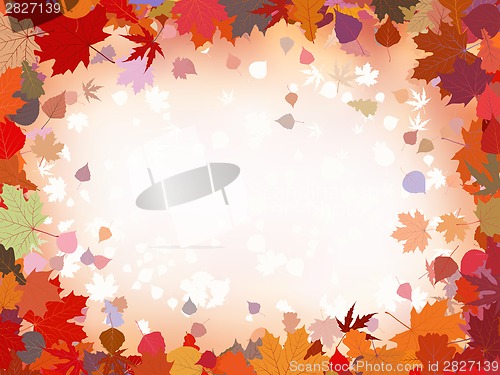 Image of Autumn leaves border for your text. EPS 8