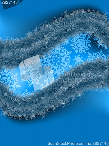 Image of Christmas card with snowflakes background. EPS 8