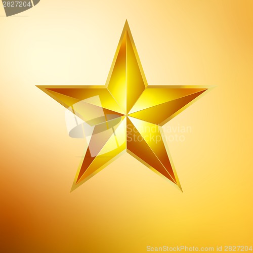 Image of Illustration of a Gold star on gold. EPS 8