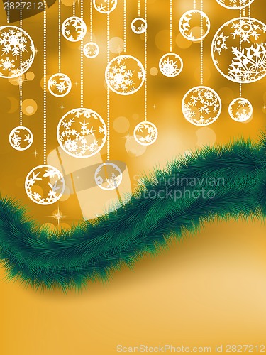 Image of Elegant orange christmas background. EPS 8