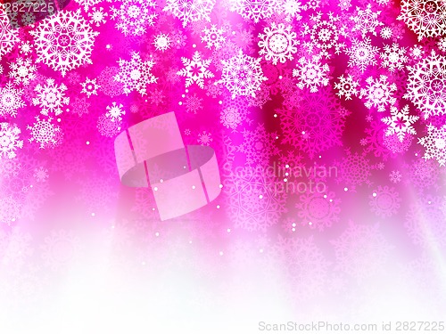 Image of Purple wave background with snowflakes. EPS 8