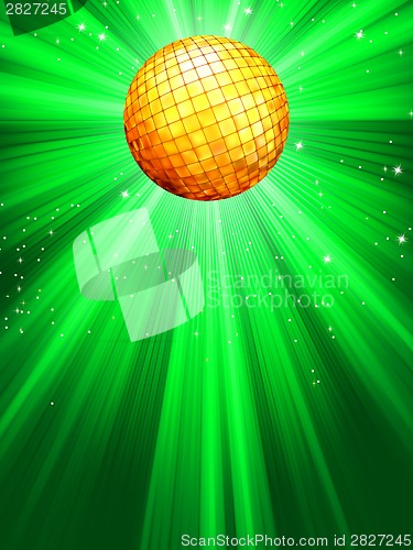 Image of Sparkling green disco ball. EPS 8