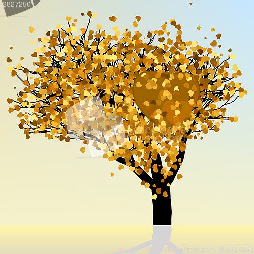 Image of Heart and love design in gold colors. EPS 8
