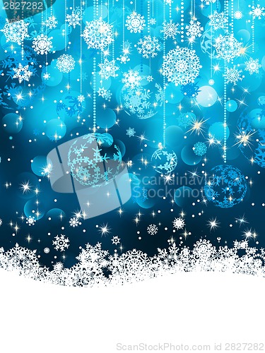Image of Christmas background with baubles. EPS 8