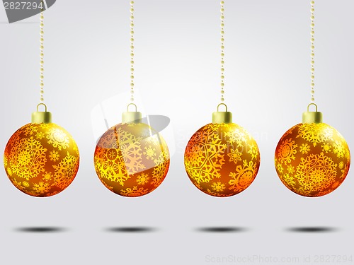 Image of Christmas balls over elegant background. EPS 8