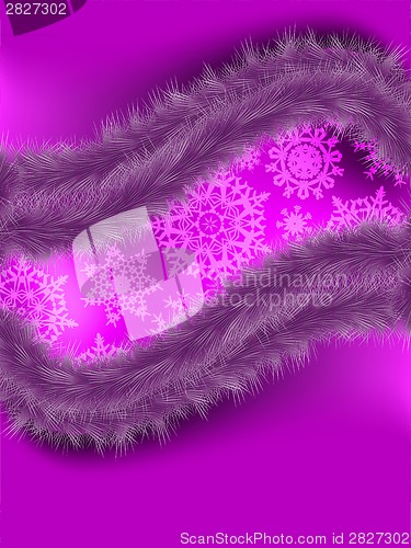 Image of Christmas card with snowflakes background. EPS 8