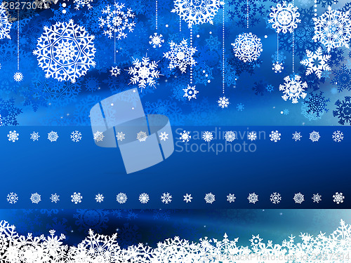 Image of Elegant christmas blue with snowflakes. EPS 8