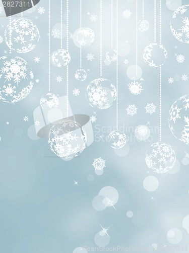 Image of Christmas background with snowflakes. EPS 8