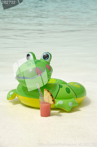 Image of Happy frog with drink