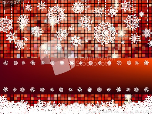 Image of Crastmas card mosaic with light. EPS 8