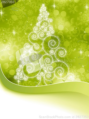 Image of Christmas halftone tree on a green. EPS 8