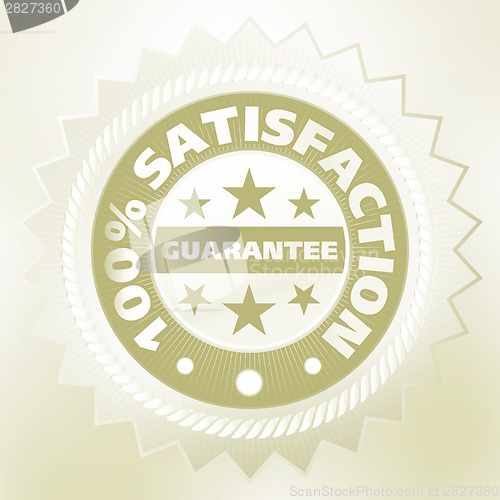 Image of Elegant vintage satisfaction label. EPS 8