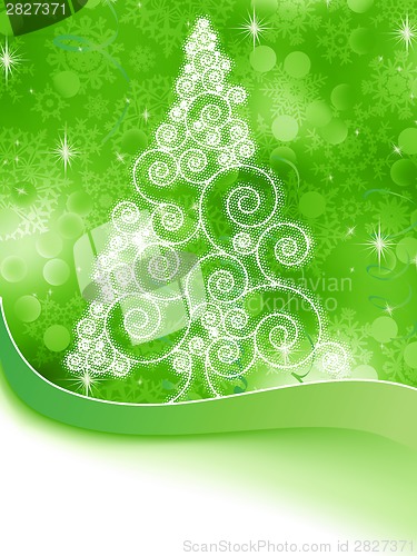 Image of Christmas halftone tree on a green. EPS 8