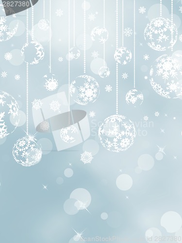 Image of Christmas background with snowflakes. EPS 8